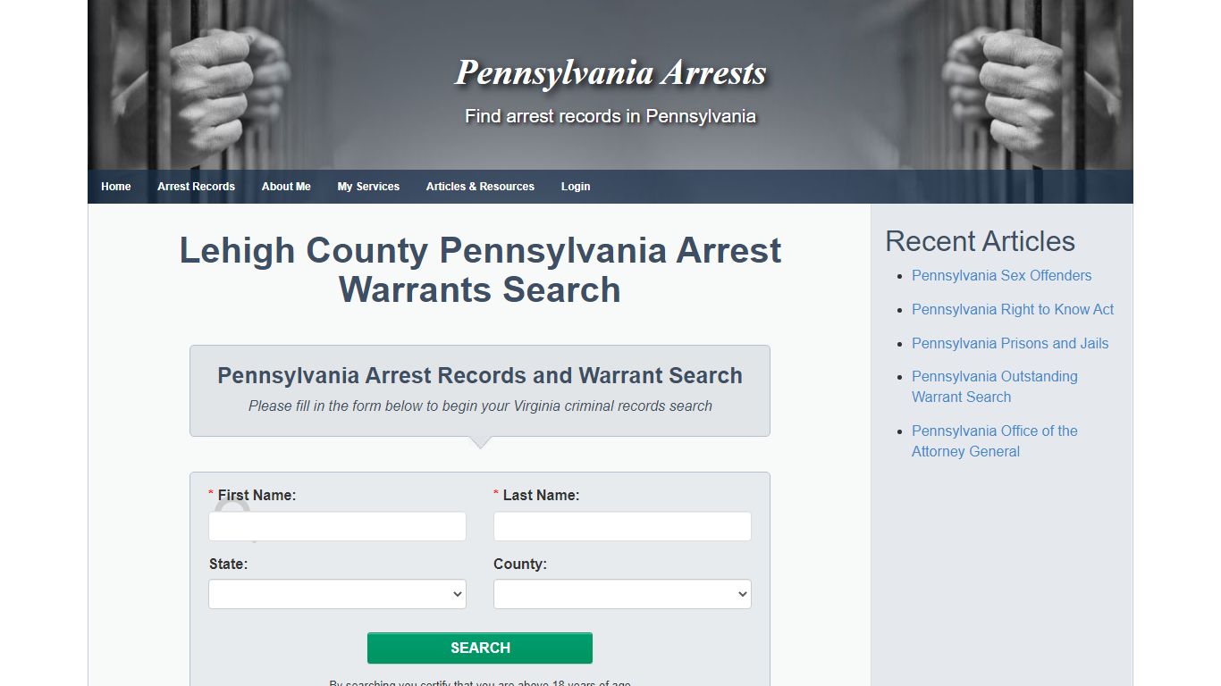 Lehigh County Pennsylvania Arrest Warrants Search ...